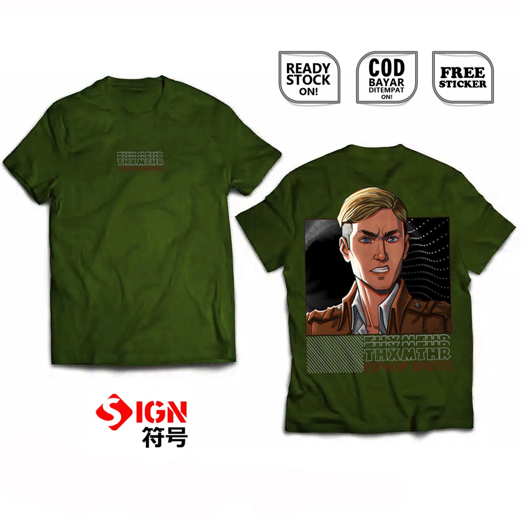 KAOS ERWIN SMITH ATTACK ON TITAN SNK SHINGEKI NO KYOJIN ANIME MANGA LEVI ARMIN HANG BERTOLT BAJU SC