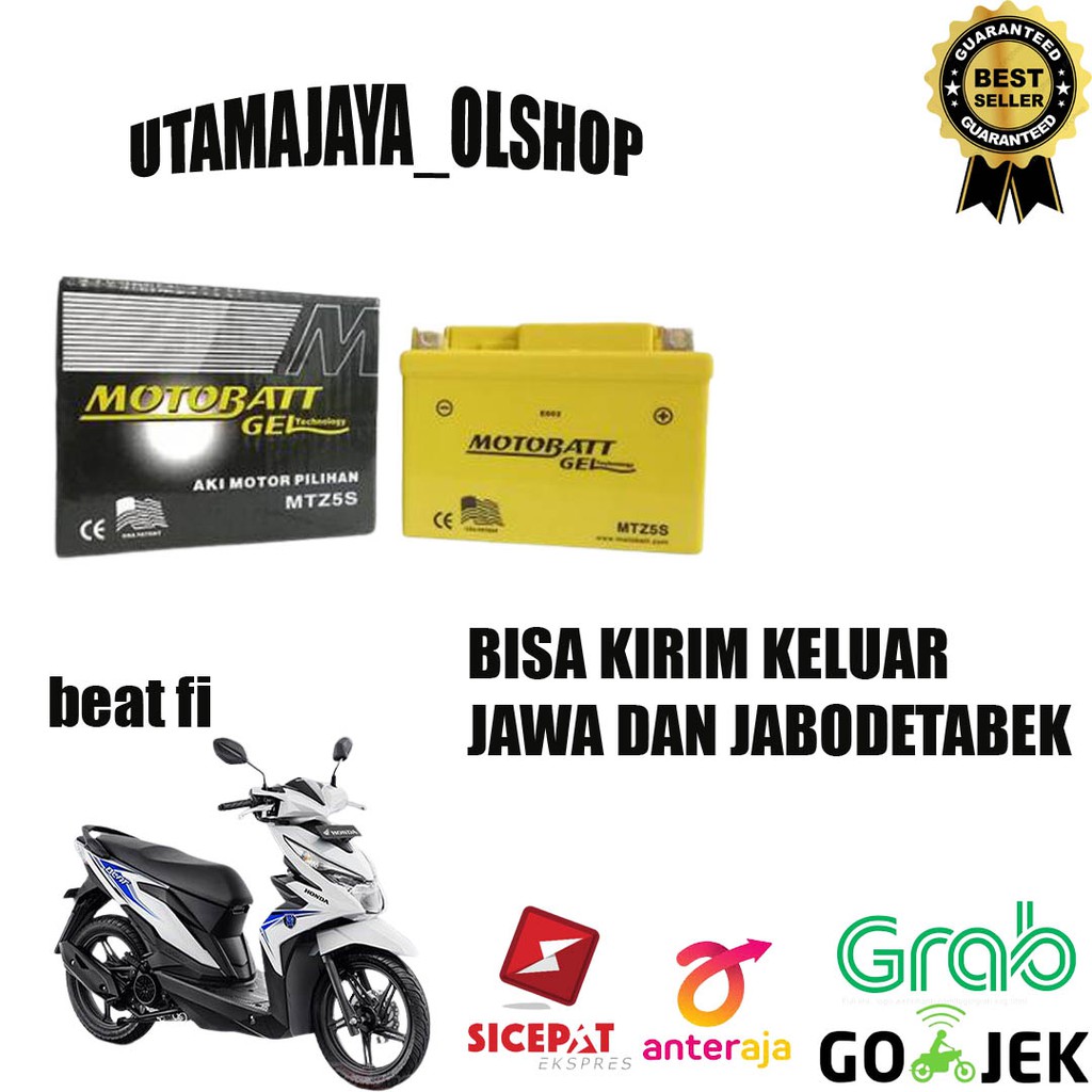 Aki motor motobatt MTZ5S accu kering gel honda beat Fi ORIGINAL