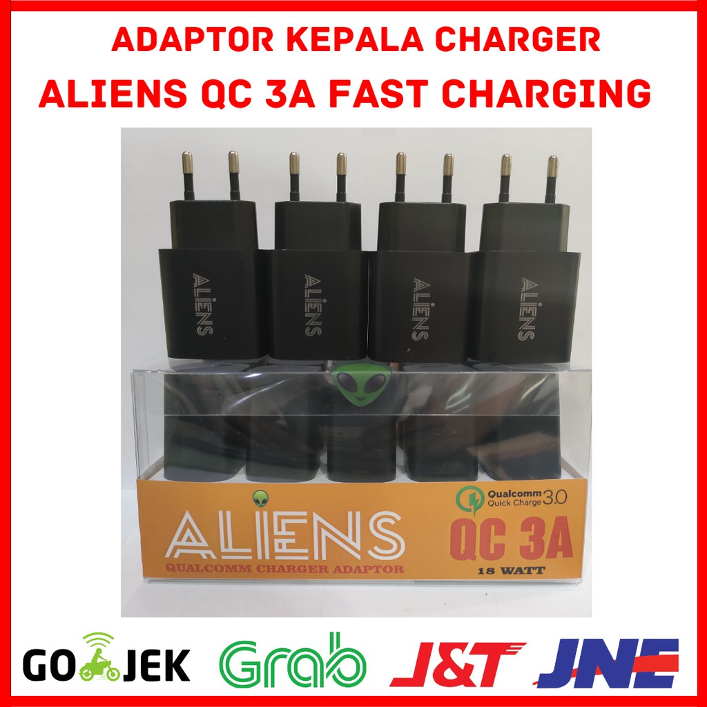 Adaptor Kepala Charger ALIENS QC 3A Fast Charging Adapter