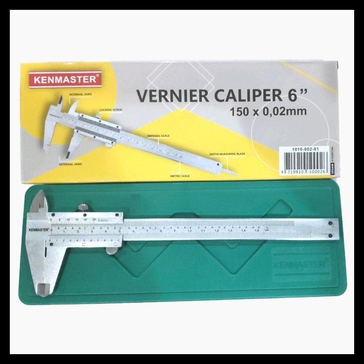 TRICLE Sikmat Jangka Sorong Besi Kotak Plastik Vernier Caliper / TRICLE Sikmat Kenmaster /TOP