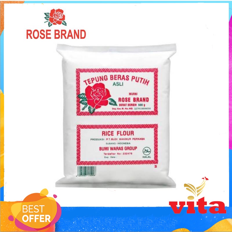 

Tepung Beras Putih Rose Brand 500gr
