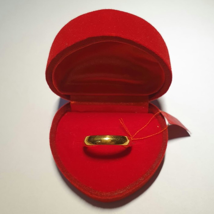 Unik Koleksi cincin polos josean emas asli kadar 700 - 0.51gr sz16 Murah