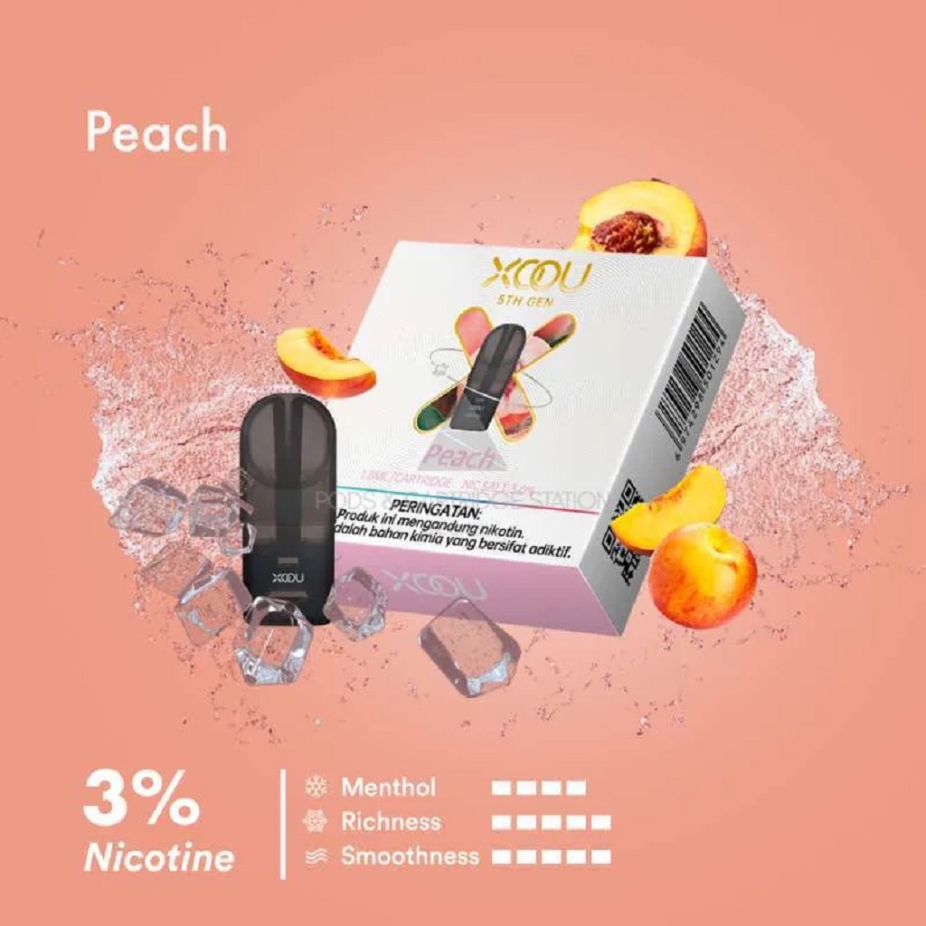 [ Peach ] [Isi 2] Relx Infinity Essential Pods XOOU RELX compatible - Peach