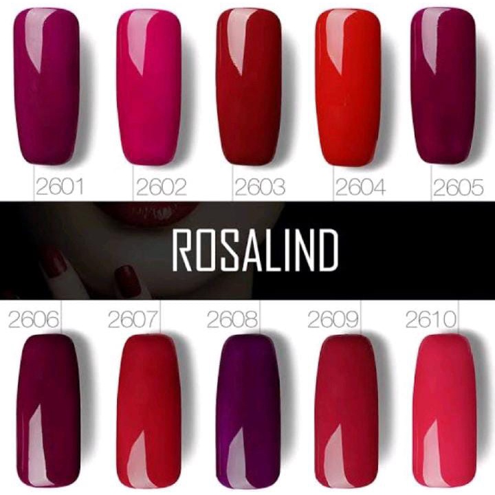 ROSALIND RED SERIES SOAK OFF UV GEL POLISH AHAN LAMA KUTEK GEL MERAH ROSALIND KUTEX GEL KUTEK KUKU NAIL ART