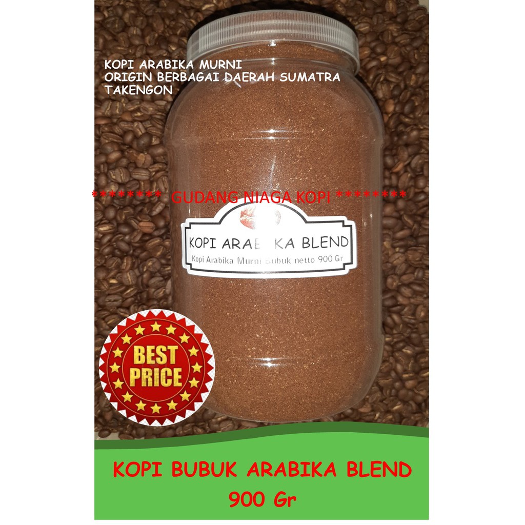 

KOPI PREMIUM MURNI 100% BUBUK SUPER ARABIKA BLEND Toples 900 gr Spesial Murah Takengon Gayo Aceh