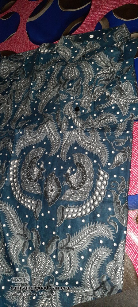 Belanja Dari Rumah | Baju Seragam Kemeja Batik Pria Lengan Panjang Gus Azmi Syubbanul Wathon Tulis