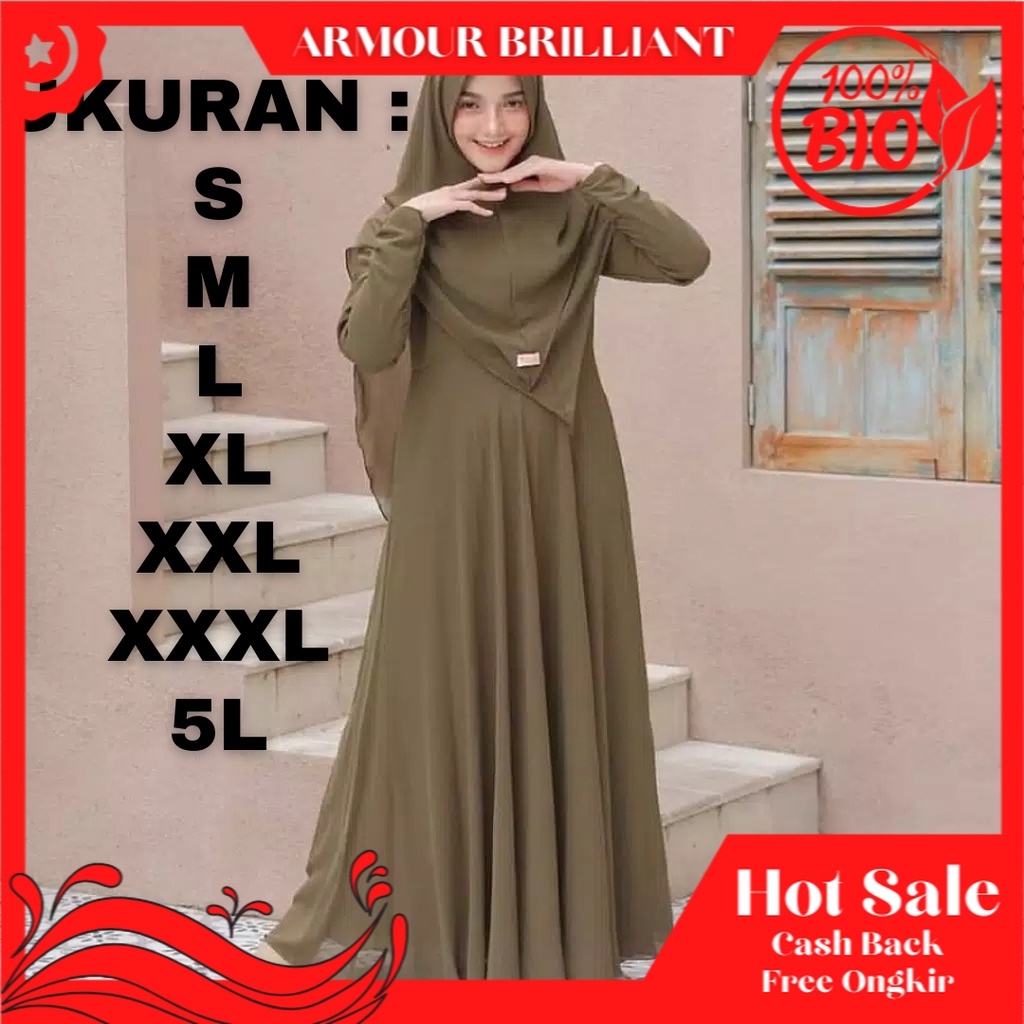 GAMIS MAYRA SYARI + KHIMAR | Size 5L XXXL XXL XL L M S | SYARI JUMBO #PART1