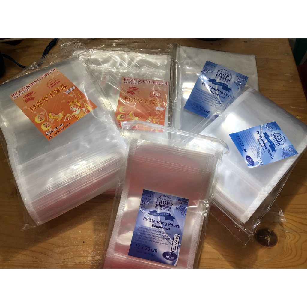 Standing Pouch 9x15 cm Double Seal / Packaging Makanan Double Seal