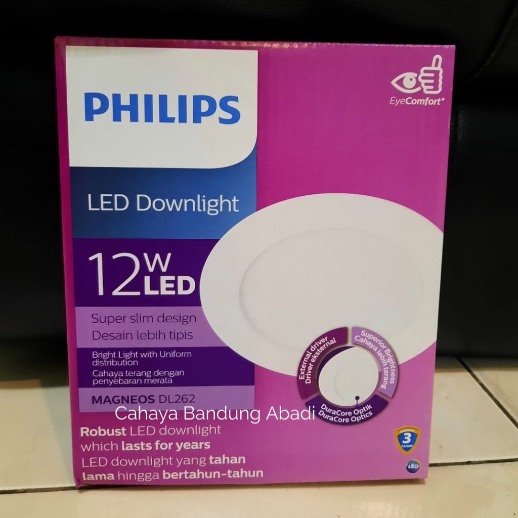 Philips LED Downlight DL262 EC RD 12W 12 Watt D150 HV Putih / Kuning / Semi Putih - 6500K / 3000K / 
