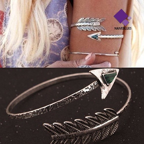 Gelang Bangle Spiral Bentuk Panah Tribal Untuk Wanita