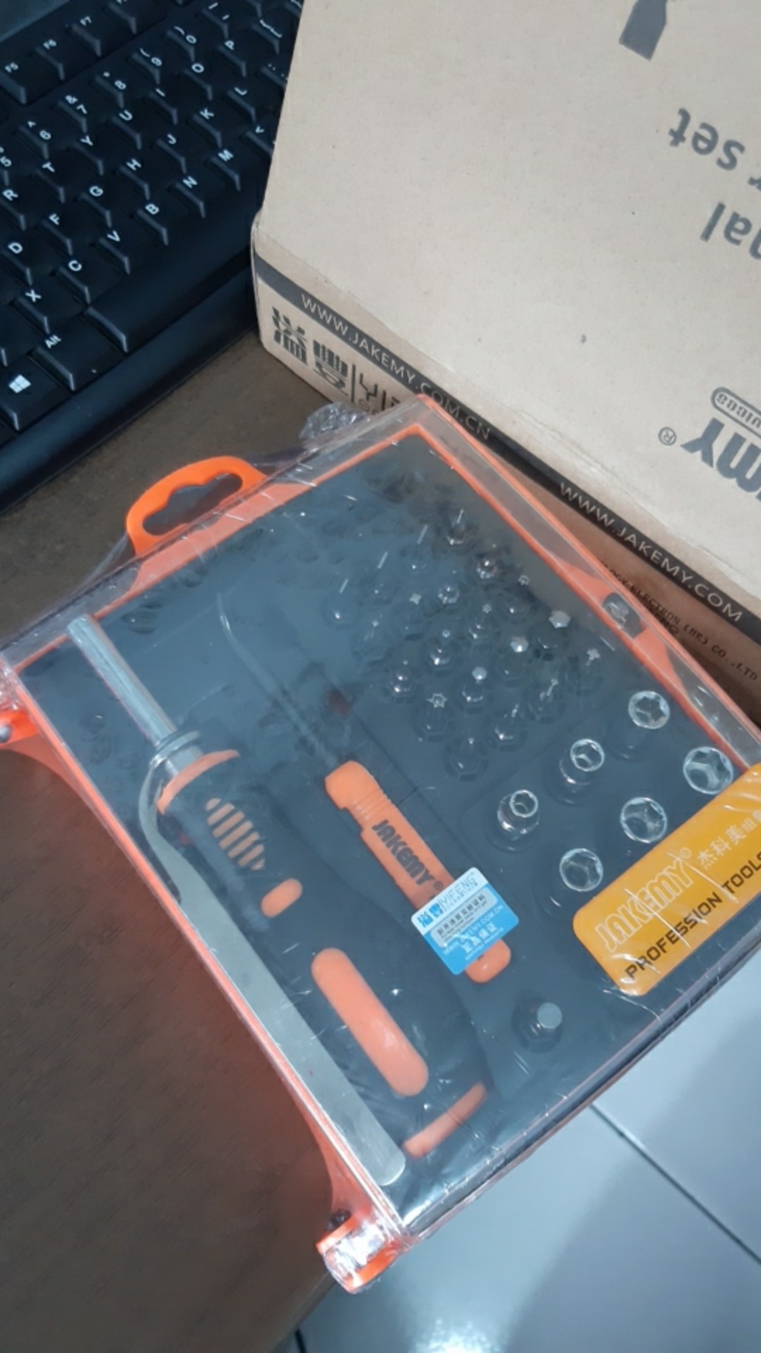 Jakemy 34in1 Obeng Set Lengkap Tool Box Kunci Socket Phillips Slotted Hex Torx Original Jm-6093