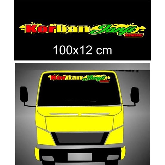 Cutting sticker kaca mobil truck