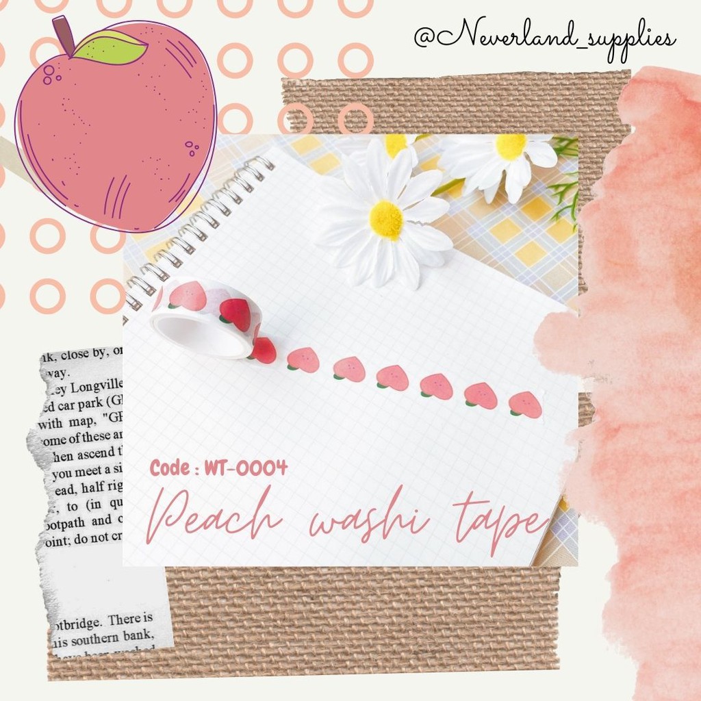 

Neverland Supplies Peach Washi Tape