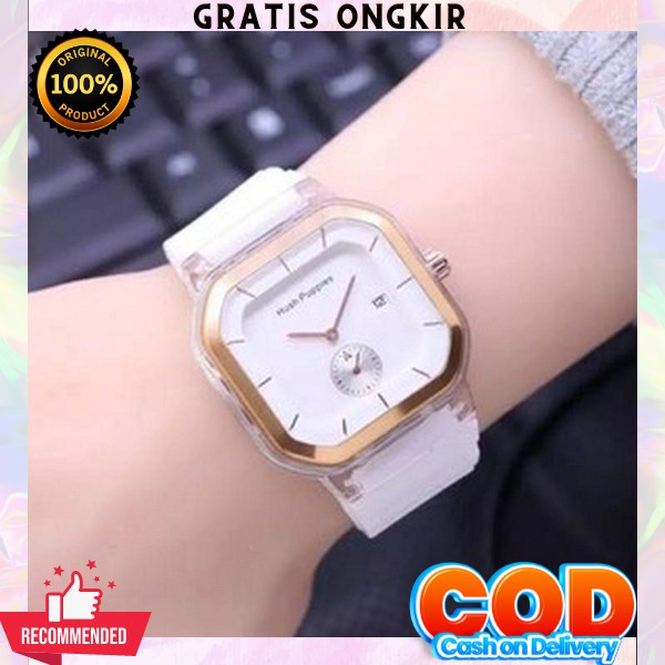 Jam Tangan Led Wanita Cewek Pria Cowok Digital Rubber Bulat Polos Cocok Untuk Anak Laki Perempuan Re