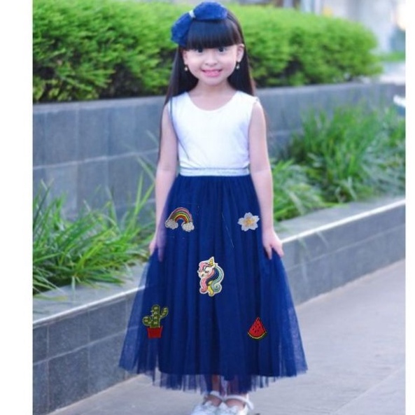 rok tutu anak 3-10tahun/dress tutu anak unicorn kudaponi/rok tutu anak import/dress import