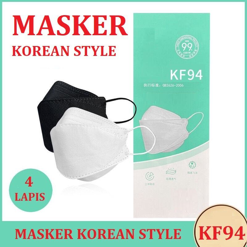 Masker KF94 Korea 4 Ply Disposable Face Mask 1 Box Isi 50Pcs