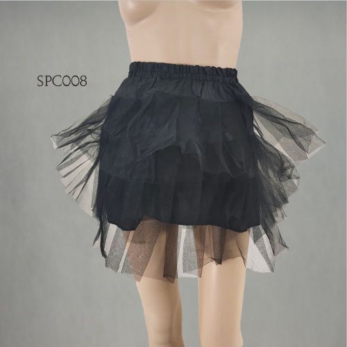 [READY STOCK] PETTICOAT ROK HITAM PENGEMBANG DRESS MINI 3 LAYER SPC008