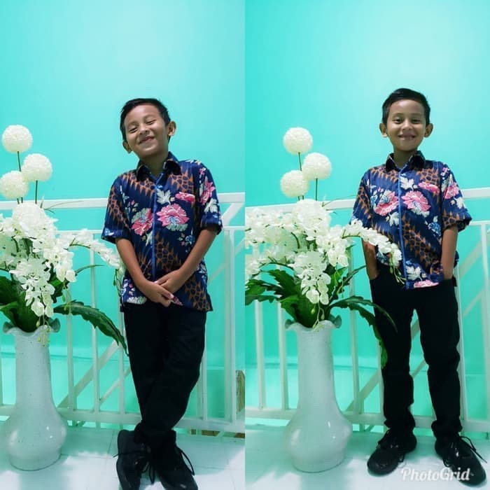 Kemeja Batik Anak Motif Kebaya