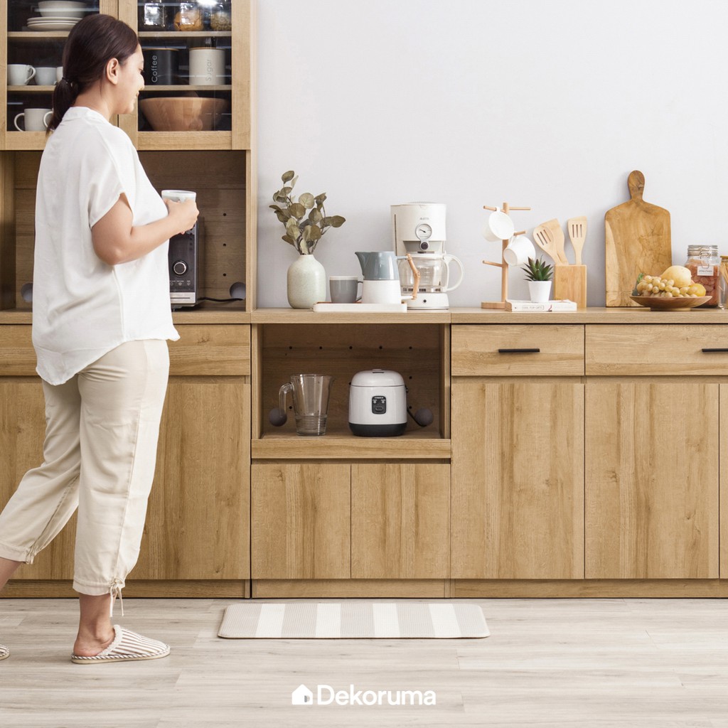 Dekoruma Kiva Small Cabinet - Lemari Kabinet Dapur Bawah 2 Pintu Minimalis-1