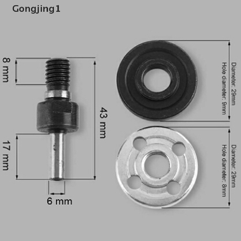 Gongjing1 5Pcs / set Batang Penghubung 6mm Untuk Adapter Roda Poles