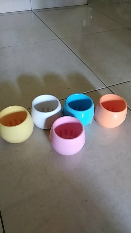 Pot Bulat Bola Pot Bunga Plastik Pot Telur Pxlxt (8x8x7)