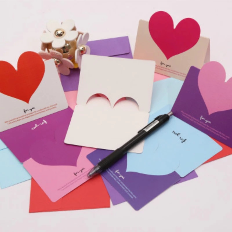 1pc Kartu Ucapan Bentuk Hati Untuk Hari Ibu / Valentine / Pernikahan