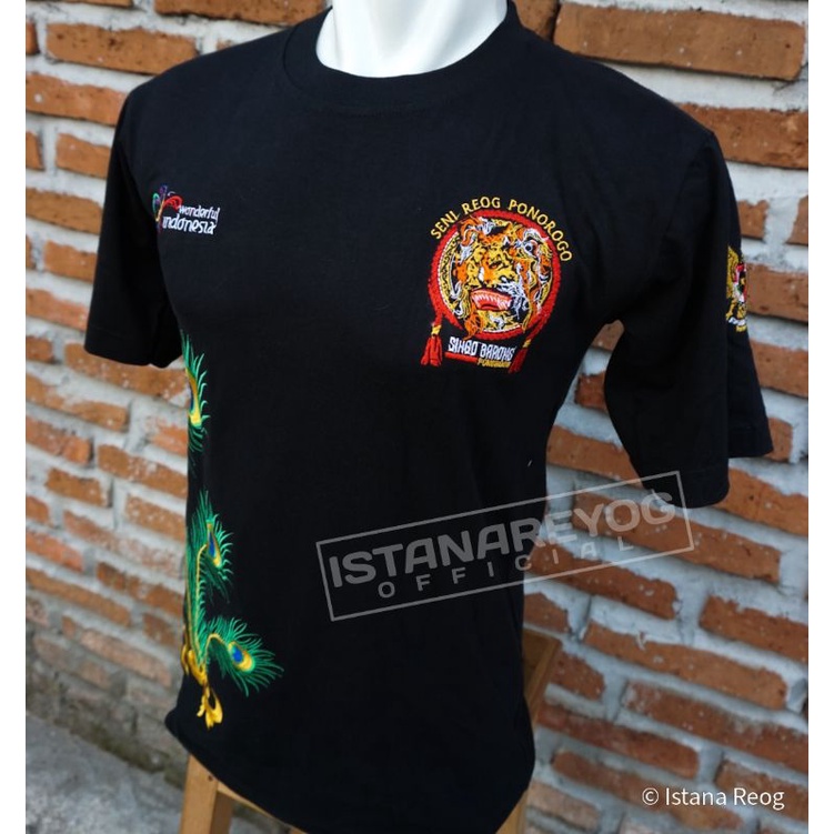 KAOS REOG BORDIR HALUS ( bisa bayar di tempat ) / KAOS BUDAYA / KAOS BUJANGGANONG / KAOS JARANAN
