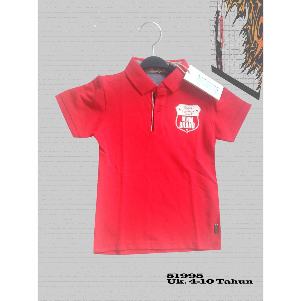 BAJU KAOS MERAH ANAK LAKI-LAKI