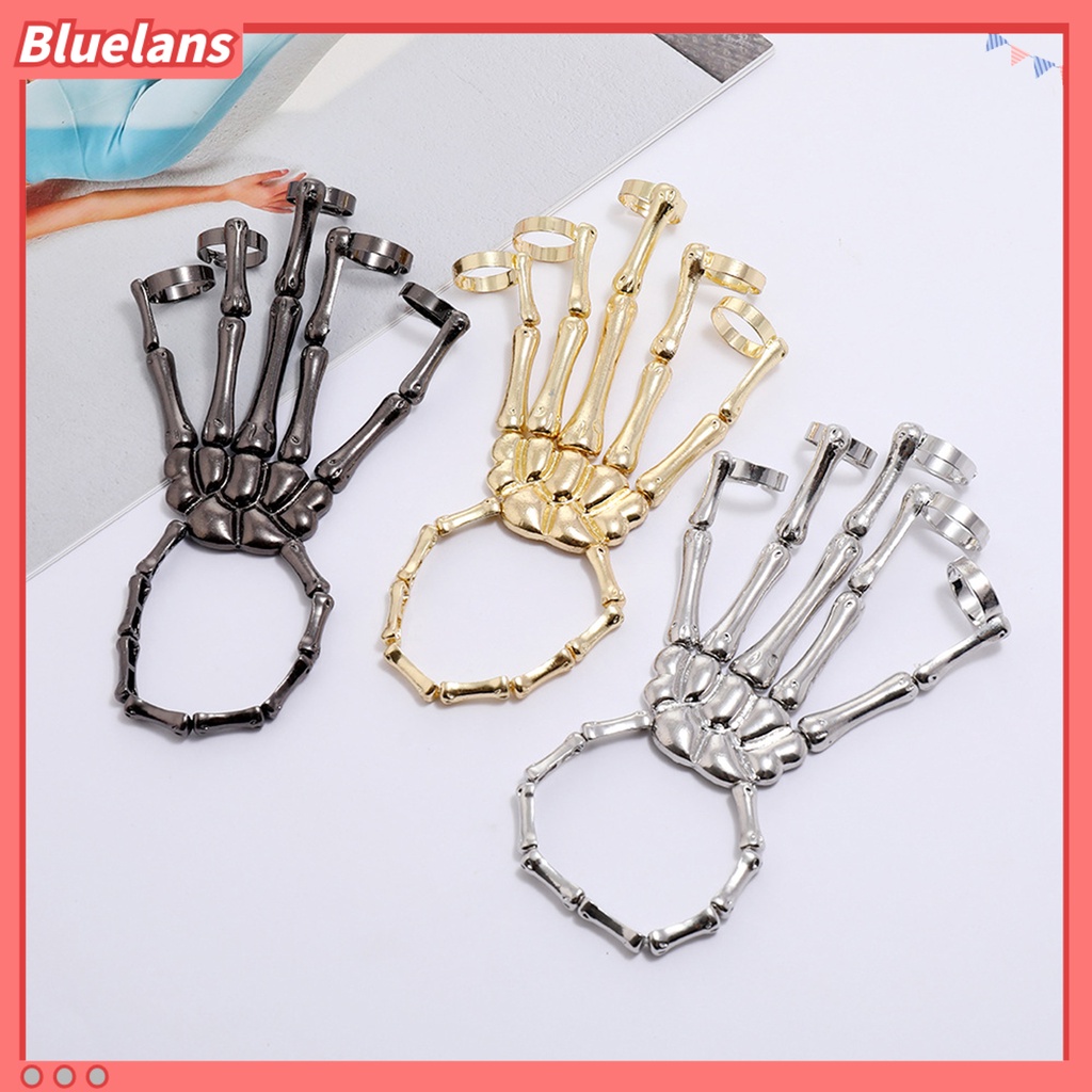 Bluelans Fashion Adjustable Skull Ghost Skeleton Finger Bracelet Hand Chain