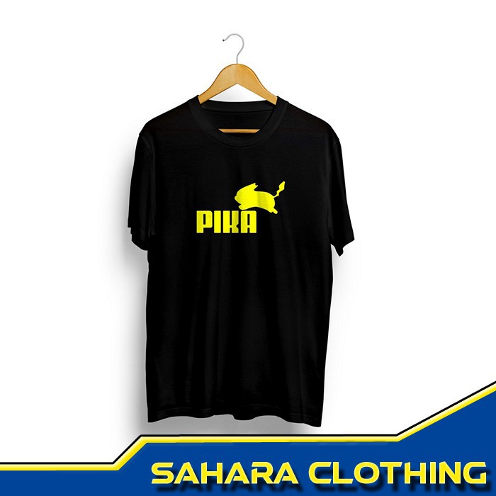 Kaos Pika Pokemon Pikachu Mirip Puma Kaos Pria Wanita Dewasa