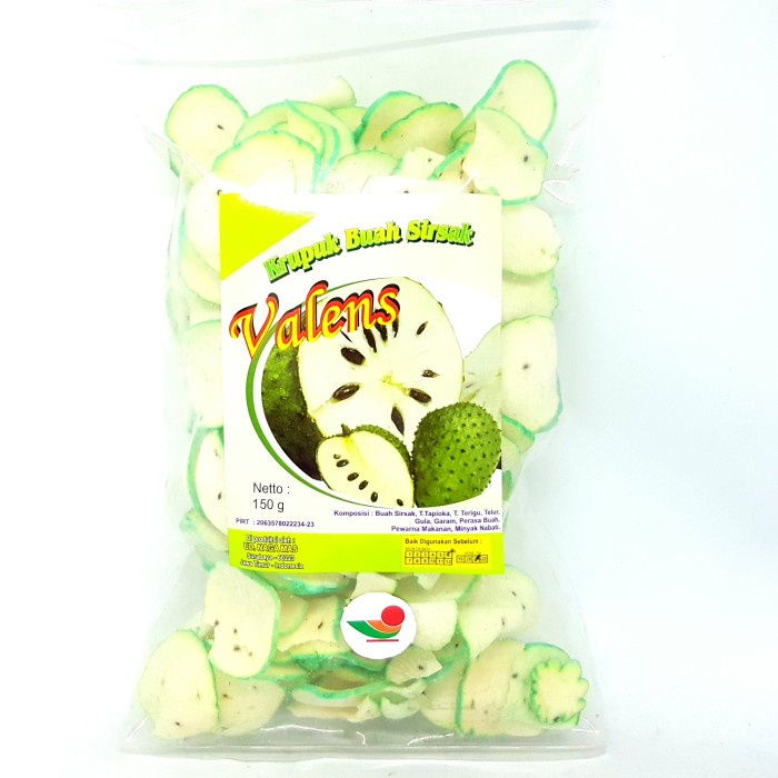 

VALENS KRUPUK BUAH SIRSAK 150gr | KERUPUK KERIPIK KRIPIK SIRSAT MANIS