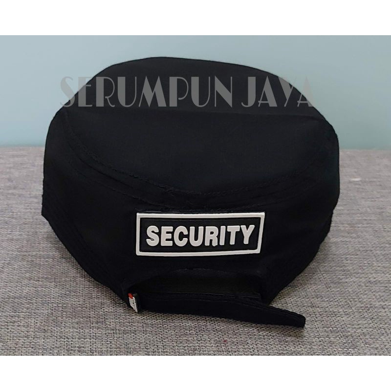 TOPI KOMANDO SECURITY - TOPI KOMANDO TULISAN SECURITY PUTIH VELCRO 2 PATCH