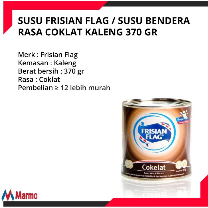 

SUSU BENDERA FRISIAN FLAG COKELAT 370g - 1 Kaleng