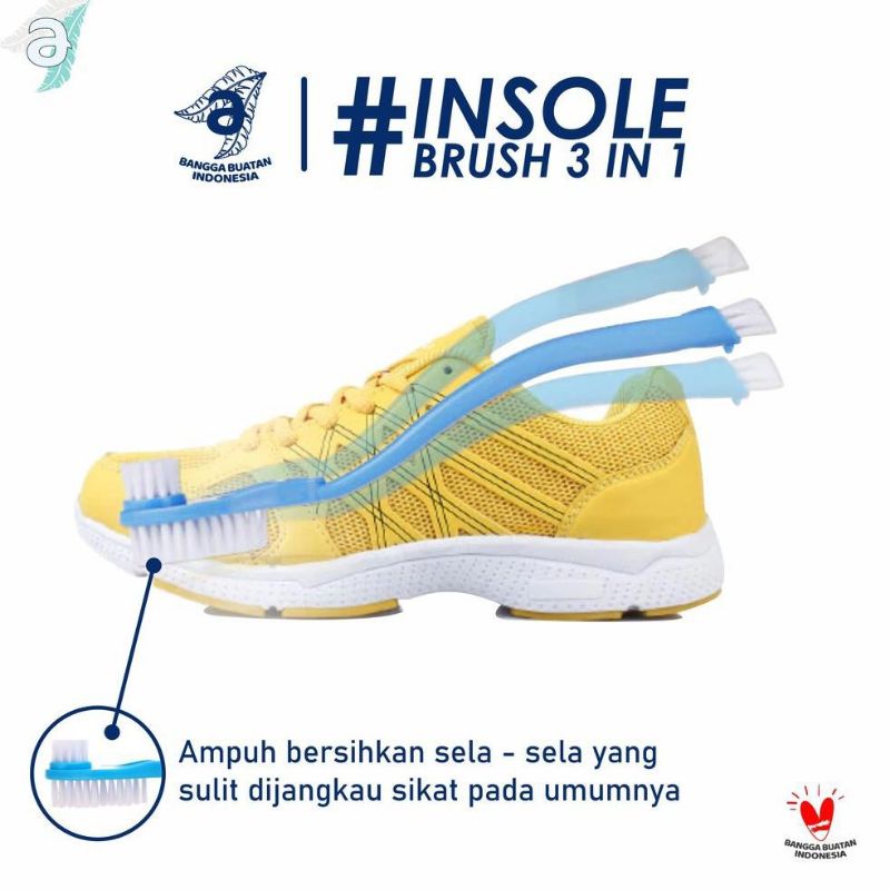 Sikat Sepatu 3 in 1 (sikat insole sepatu)