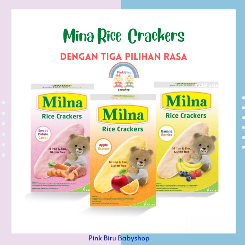 Milna Rice Crackers Snack Bayi mulai usia 6 bulan