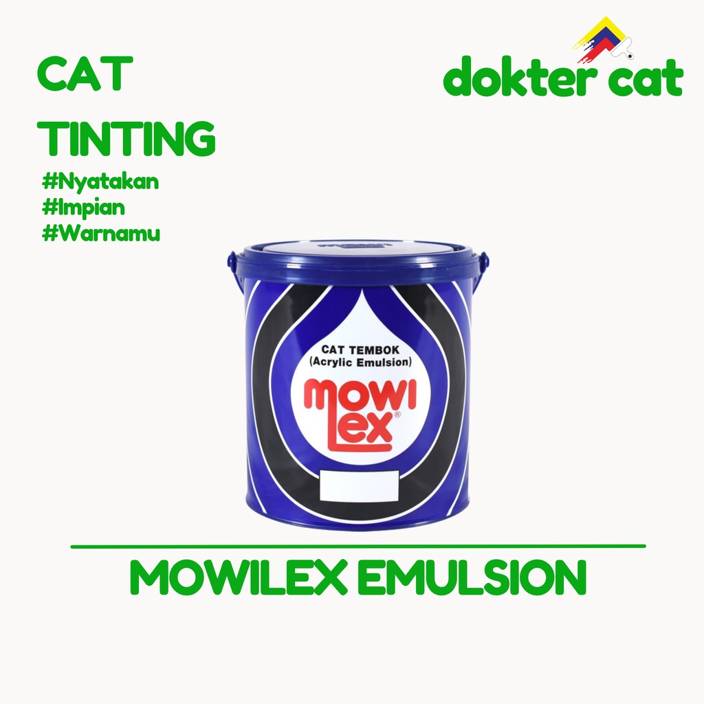 MOWILEX EMULSION WHITE 1 KG / CAT TEMBOK / CAT TINTING / CAT MURAH / MOWILEX