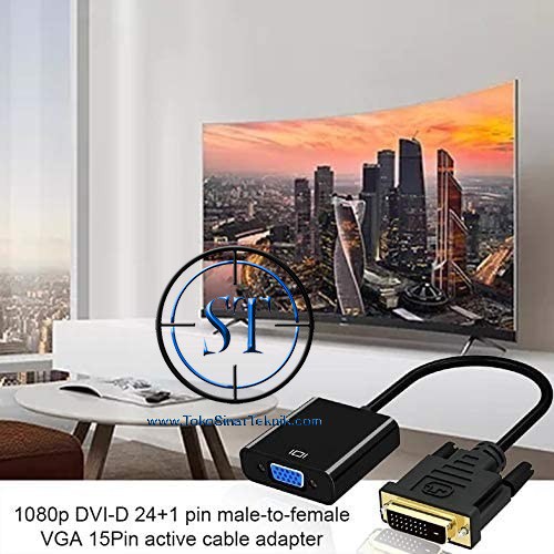 DVI-D 24+1 to VGA HDTV Converter Adapter Monitor Cable DVI TO VGA