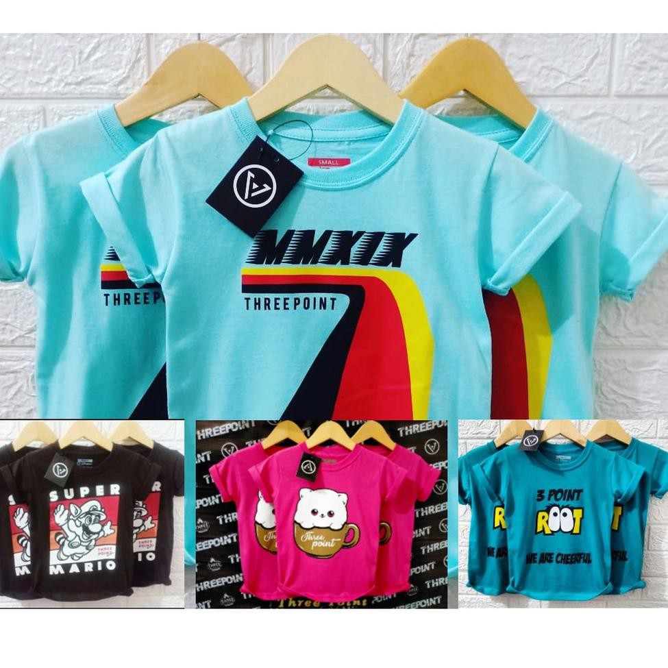 {CODE SH 21F8Bo} KAOS ANAK THREE POINT ORIGINAL ≠