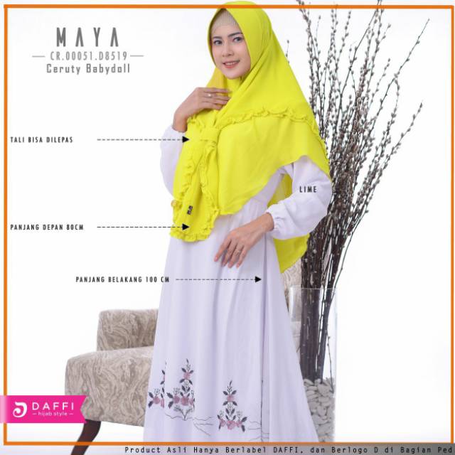 KHIMAR SYAR'I SERI MAYA ORI DAFFI HIJAB