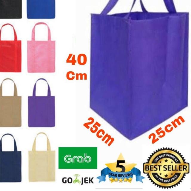 

Tas Kain Dos Nasi 25x25x40 HLS Dus Nasi Souvenir Bag Tas Spunbond Food Box Shopping Bag