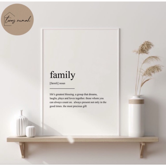 POSTER DINDING QUOTES HOME TEXT CUSTOM WALL DECOR HIASAN DINDING