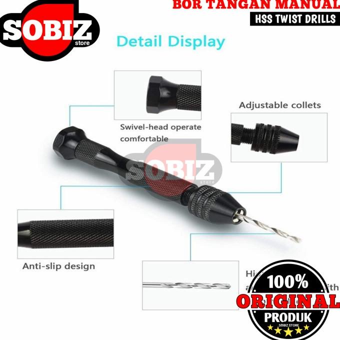 Bor Tangan Manual Hss Twist Drill Bor Mini
