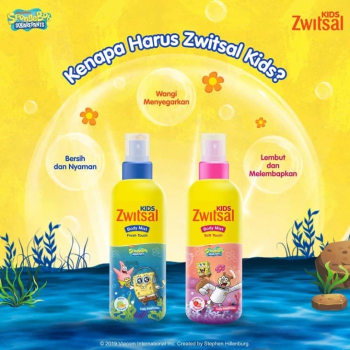 Terlaris Zwitsal Kids Body Mist Soft / Fresh Touch 100Ml 100 Ml Pink / Blue Gilaa