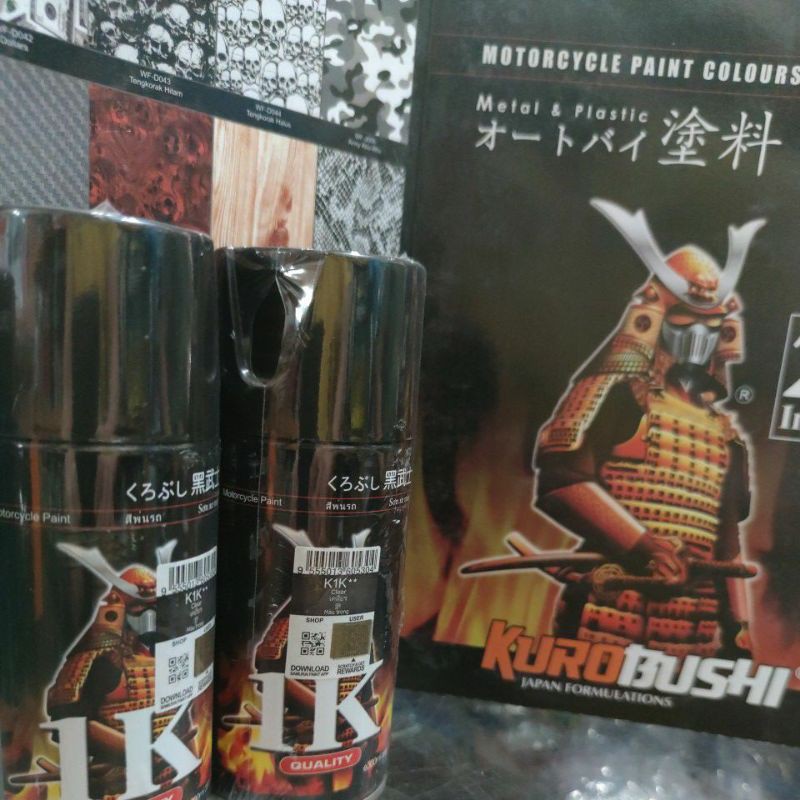 Samurai Paint 1K / K1K** Clear / Pilox Samurai / Cat Semprot Samurai bintang dua / 1K Quality