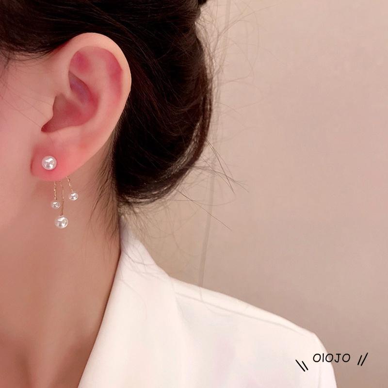 【COD】Anting Tusuk Gantung Silver S925 Hias Mutiara Untuk Wanita