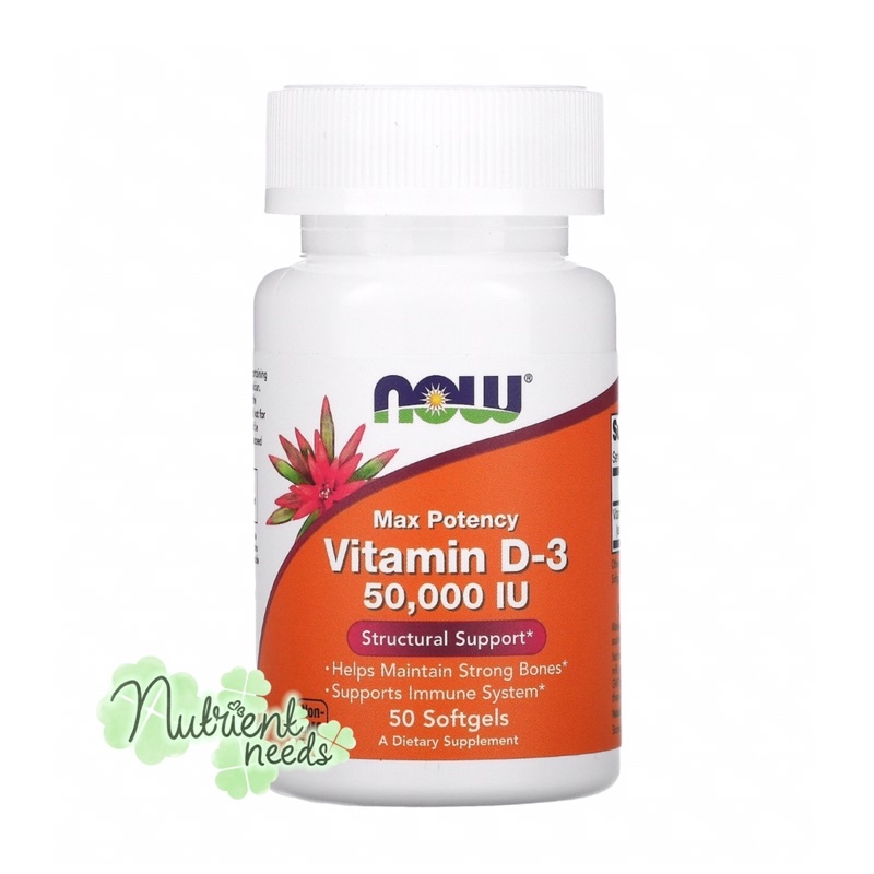 Now Foods Vitamin D3 50000iu 50softgels