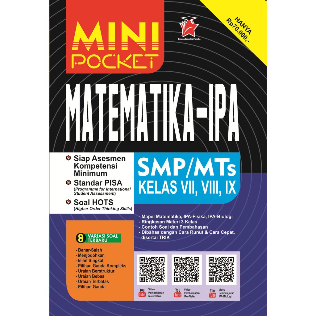 Kompas Ilmu Buku Mini Pocket Rumus Matematika IPA SMP/MTs Kelas 7, 8, 9-2
