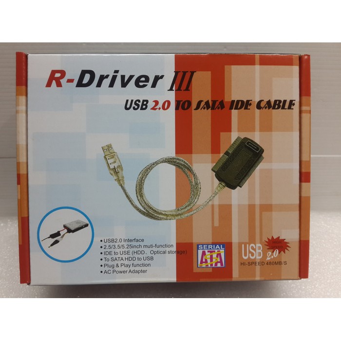 Usb 2.0 To IDE + SATA Adapter / R-DRIVER III / USB to IDE Sata