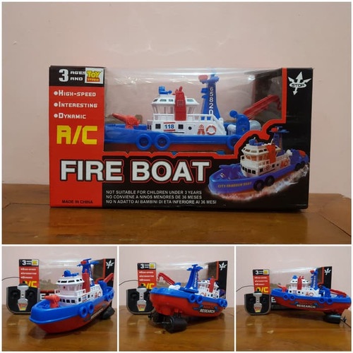 Mainan Remote Control Perahu Boat - Remot Kontrol RC Perahu Fire Boat
