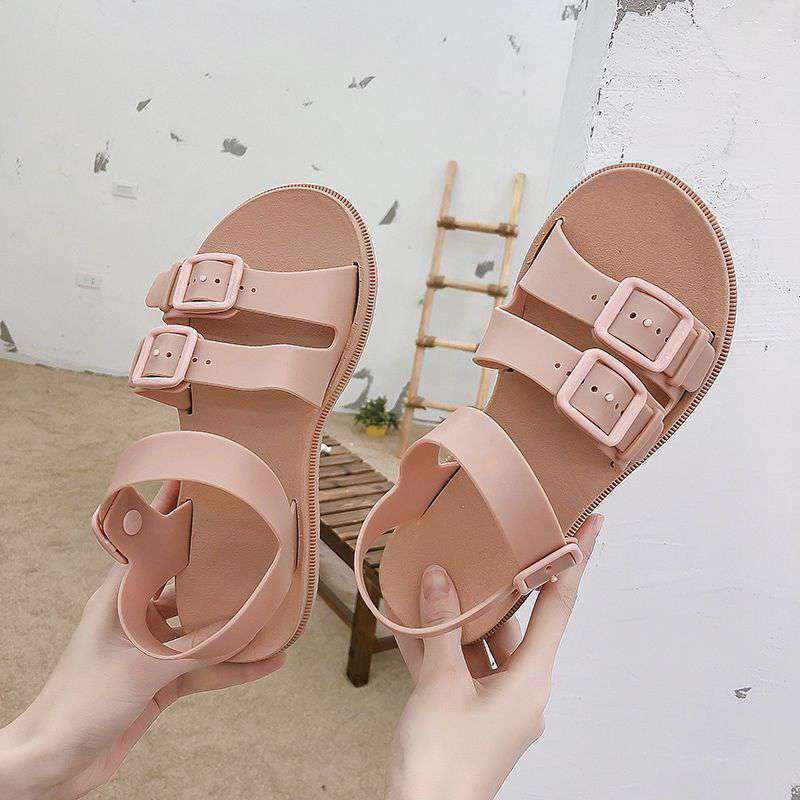 TBIG [COD] Sandal Murah Bahan Karet Tali 1819 Wanita Import Korea Style Santai Wanita Remaja